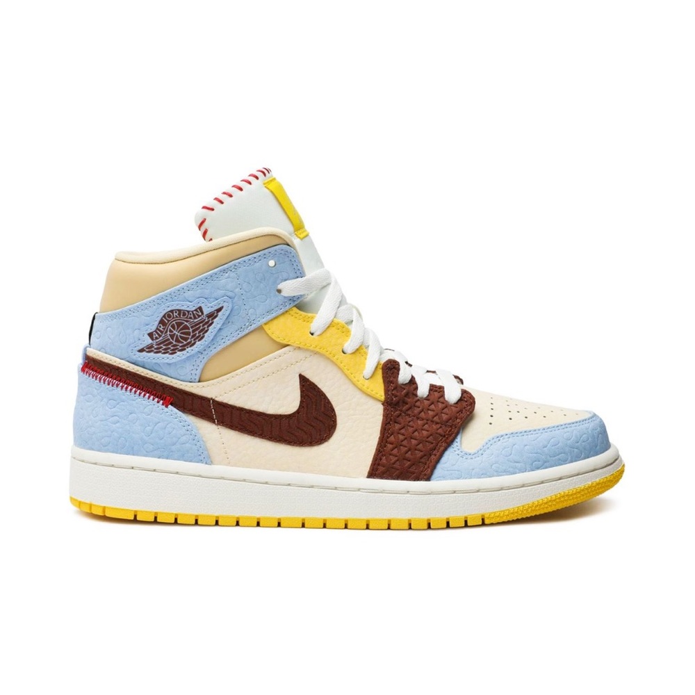MAISON CHATEAU ROUGE X JORDAN 1 MID SE 'FEARLESS' - SIZE 8.5 WMNS